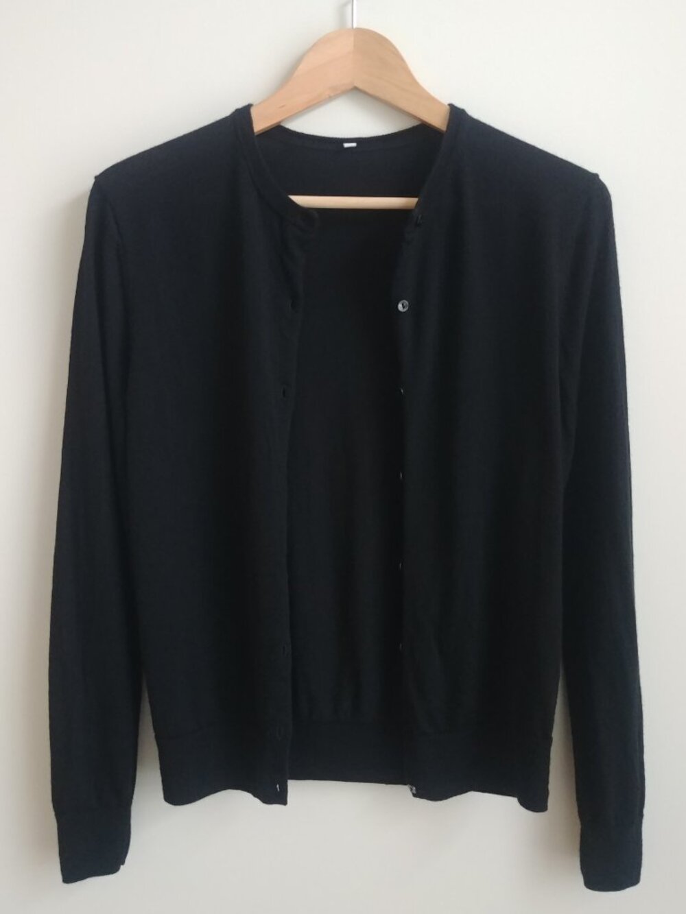 Muji M 90% wool 10% silk classic back cardigan sweater
